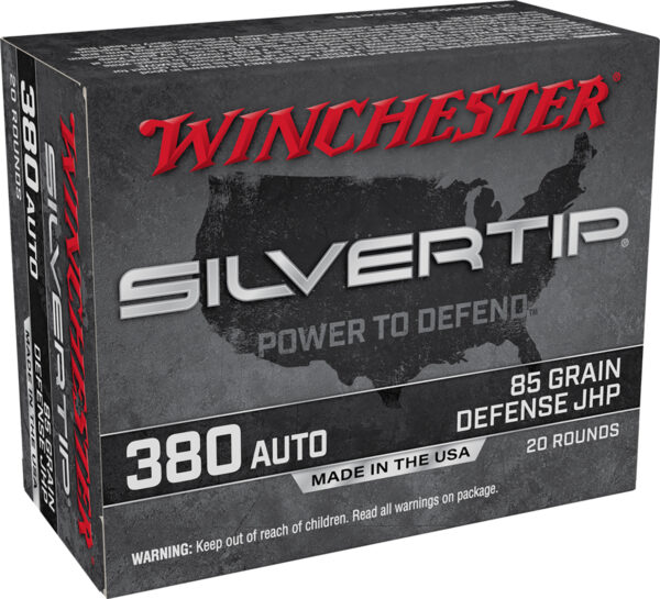 Winchester Ammo W380ST Silvertip  380ACP 85gr Silvertip Jacket Hollow Point 20 Per Box/10 Case