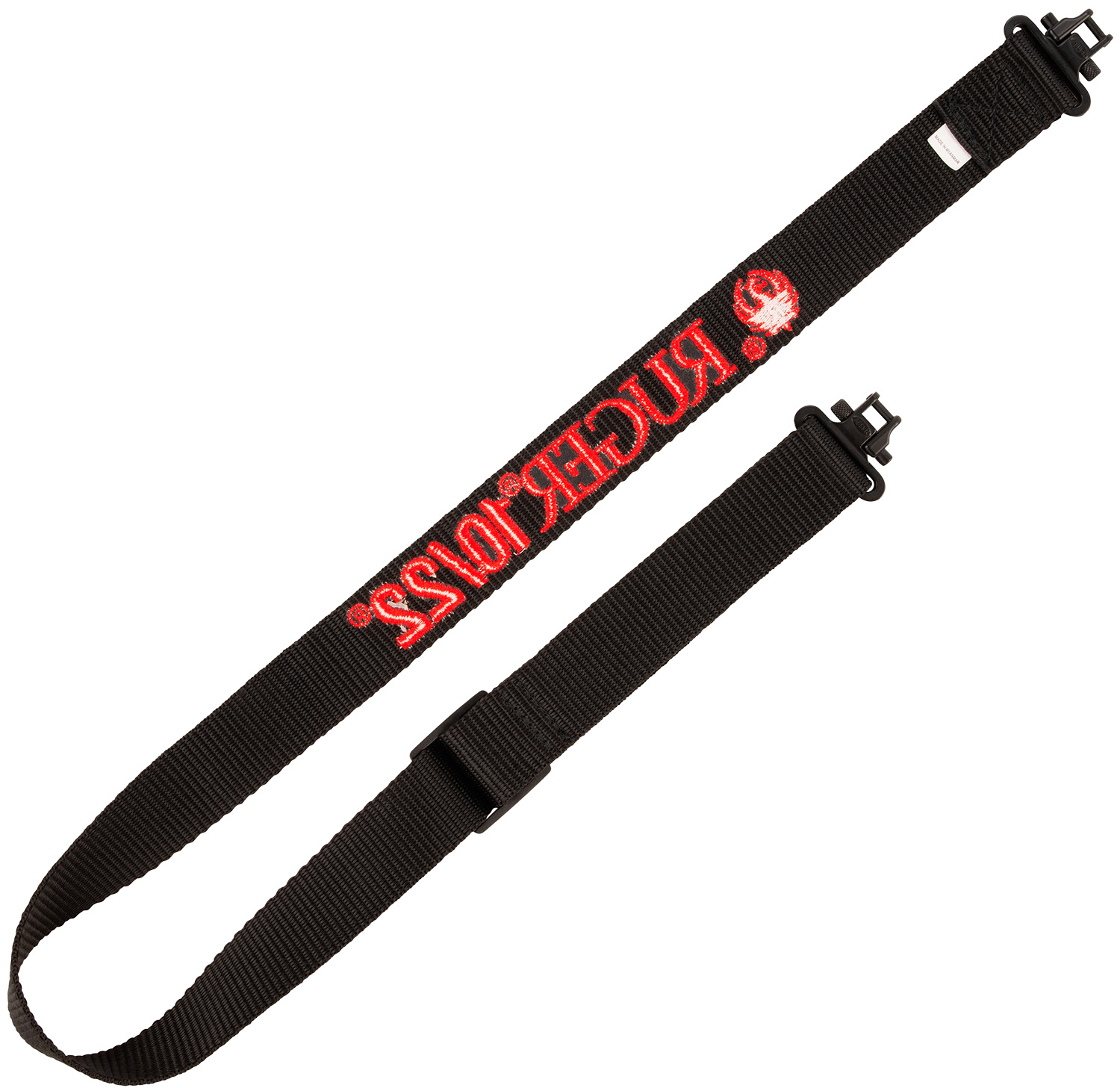 Ruger 27838 10/22 Rifle Sling  1.25" W x 20.15" L Adjustable Black Webbing w/ Red Logo & 300 lb Tested Swivels