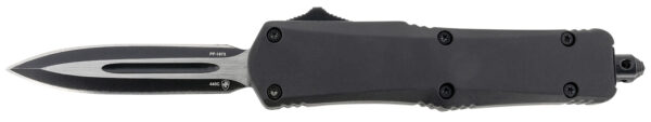 Templar Knife SBR131 Black Rubber Gen II Small 2.69" OTF Dagger Plain Black Oxide Stonewashed 440C SS Blade/ 4.31" Black Rubber/Aluminum Handle Features Glass Breaker Includes Pocket Clip/Sheath