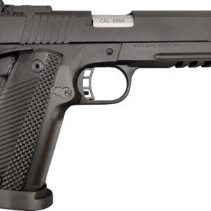 Rock Island 56645 Pro Ultra Match 9mm Luger Caliber with 5" Barrel, 17+1 Capacity, Overall Black Parkerized Finish Steel, Picatinny Rail/Beavertail Frame, Serrated Slide & Black G10 Grip