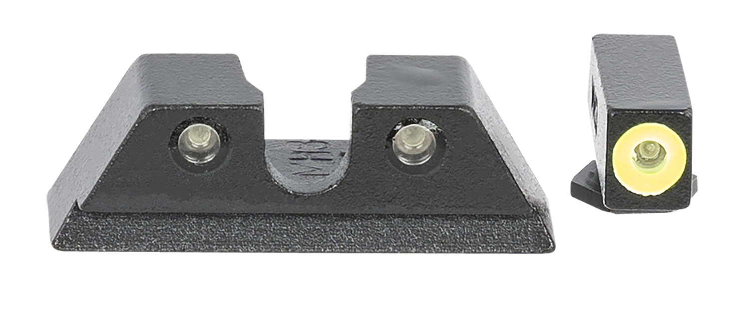 Meprolight USA 465003121 Hyper-Bright  Green Tritium Yellow Outline Front Sight-Green Tritium Black Outline Rear Sight Taurus G3C