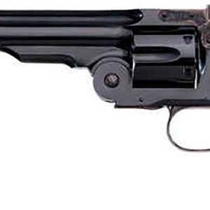 Taylors & Company 550652 Top Break Schofield 44-40 Win Caliber with 7" Barrel, 6rd Capacity Cylinder, Overall Blued Engraved Finish Steel & Walnut Grip