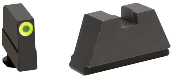 AmeriGlo GL691 Optic Compatible Sight Set for Glock  3XL Tall Green Tritium Lumigreen Outline Front Sight-Black Rear Sight