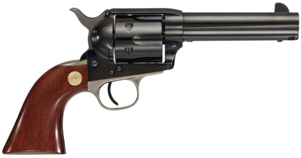 Cimarron MP410B1401 Pistoleer  45 Colt (LC) 6 Shot 4.75" Blued Steel Barrel, Cylinder & Frame, Wide Front Sight, Nickel-Plated Back Strap & Trigger Guard, Walnut Grip