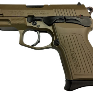 Bersa TPR9C handgun, side view, brown grip