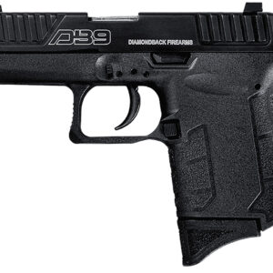 Diamondback DB0200P001 DB9 Gen4 Micro-Compact Frame 9mm Luger 6+1, 3.10" Stainless Steel Barrel, Black Serrated Stainless Steel Slide, Black Polymer Frame w/Beavertail & Grip