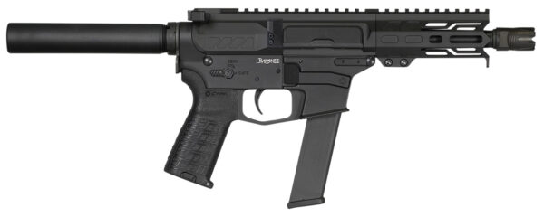 CMMG PE40A51C6AB Banshee MKGS 40 S&W 22+1 5", Black, Buffer Tube (No Brace), EML4 M-LOK Handguard, Zeroed Linear Comp (Glock Mag Compatible)