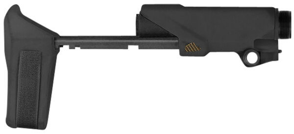 Black tactical gun brace side view