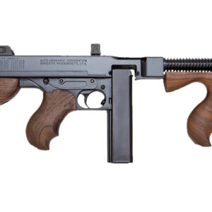 Thompson T114 1927A-1 Deluxe 45 ACP Caliber with 16.50" Barrel, 20+1 Capacity (Stick), Blued Metal Finish, American Walnut Stock Wood Grip Fixed Compensator Right Hand
