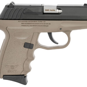 SCCY Industries CPX-3CBDE CPX-3  380 ACP 10+1 3.10" Flat Dark Earth Polymer Serrated Black Nitride SS Slide Finger Grooved FDE Polymer Grip
