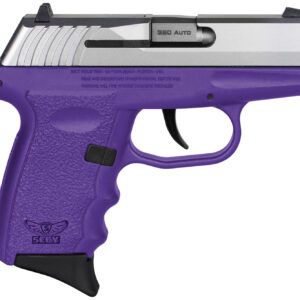 Purple and silver pistol handgun