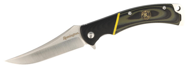 Remington Accessories 15632 Hunter D2 Trailing Point Folding Plain Stainless Steel Blade Multi-Color G10 Handle Includes Sheath