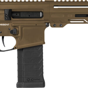CMMG 54AA847-MB Dissent  5.7x28mm 32+1 6.50", Midnight Bronze Cerakote Rec, OEM Grip, Picatinny Buffer Adapter, Zeroed Drop-In Single Stage Trigger