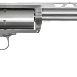 Magnum Research BFR45LC4106 BFR  SAO 45 Colt (LC) or 410 Gauge, 7.50" Vent Rib Barrel, 6rd Cylinder, Brushed Stainless Steel, Black Hogue Rubber Grip