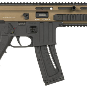 Black and brown tactical airsoft rifle