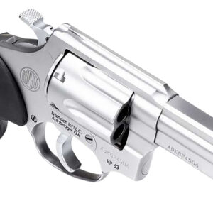 Rossi 2RM649 RM64  357 Mag 6 Shot 4" Matte Stainless Steel Barrel, Cylinder & Frame Textured Black Rubber Grip