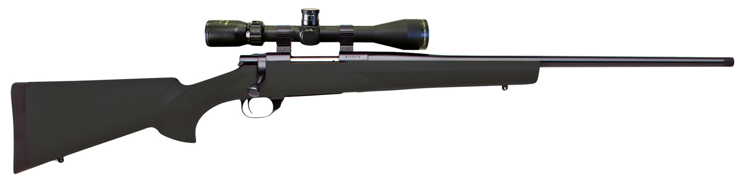 Howa HGP2270B M1500 Hogue 270 Win 5+1 22" Barrel, Blued Steel Receiver, Black Hogue OverMolded Synthetic Stock Includes Nikko Stirling GamePro 4-12x40mm Scope