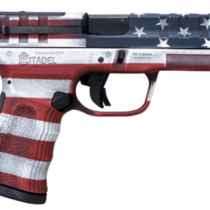Citadel CITCP9USACAN Centurion CP9 Compact Frame 9mm Luger 14+1, 4" Black Steel Barrel, American Flag Cerakote Optic Ready/Serrated Steel Slide, Polymer Frame & Grip, Features Matching Ammo Can
