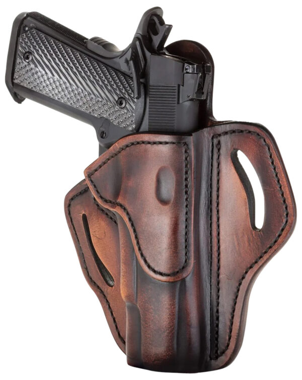 1791 Gunleather ORBH1VTGR BH1 Optic Ready OWB 01 Vintage Leather Belt Slide Fits 4-5" 1911 Right Hand
