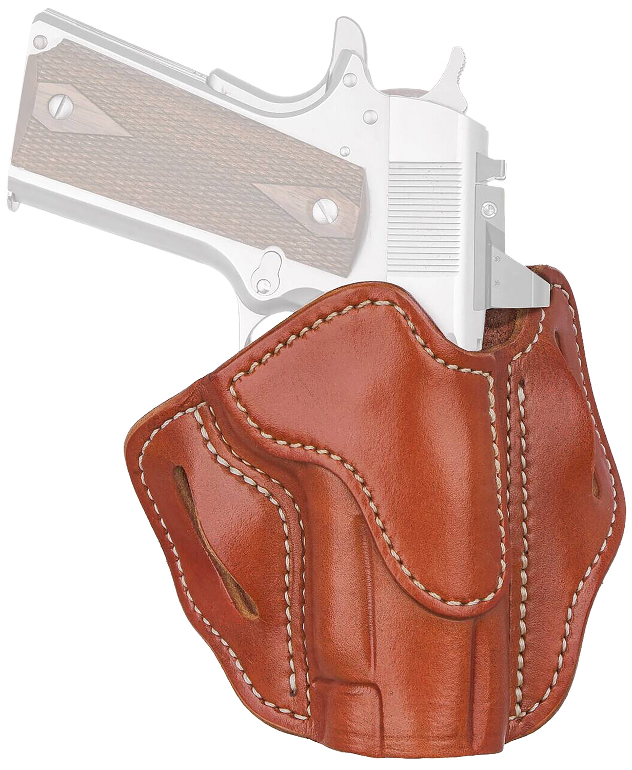 1791 Gunleather ORBH1SCBRR BH1S Optic Ready OWB Classic Brown Leather Belt Slide Fits 1911 Fits 3.5-4.25" Barrel Right Hand