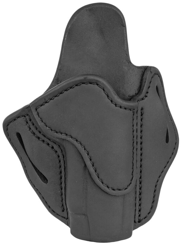 1791 Gunleather ORBH1SSBLR BH1 Optic Ready OWB Stealth Black Leather Belt Slide Fits 4-5" 1911 Right Hand