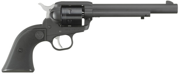 Ruger 2042 Wrangler  22 LR 6 Shot 6.50" Black Cerakote Barrel & Frame Black Cerakote Cylinder Black Checkered Polymer Grips