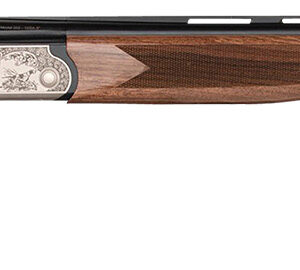 Charles Daly 930344 202A 28 Gauge 3" 2rd 26" Blued Vent Rib Barrel, Engraved White Receiver, Fixed Walnut Checkered Stock Right Hand