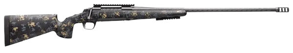 Browning 035544298 X-Bolt Pro McMillan 7mm PRC 3+1 24" Fluted, Carbon Gray Elite Cerakote Barrel/Rec, Sonora Carbon Ambush Camo McMillan Game Scout Carbon Fiber Stock, Recoil Hawg Muzzle Brake