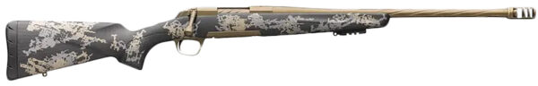 Browning 035582229 X-Bolt Mountain Pro Burnt Bronze SPR 300 Win Mag 3+1 22" Fluted, Burnt Bronze Cerakote Barrel/Rec, Carbon Fiber Stock With Accent Graphics, Recoil Hawg Muzzle Brake