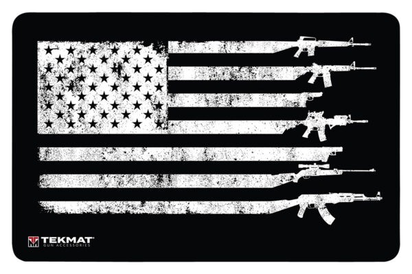 Grunge American flag with rifles design