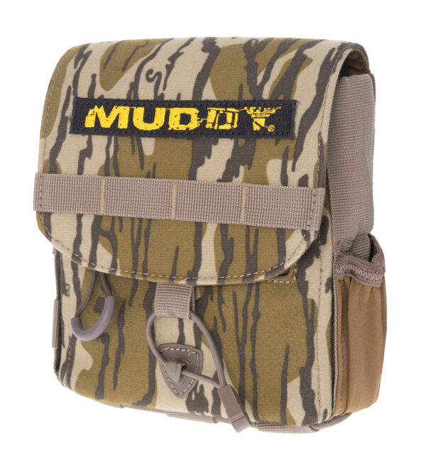 Camouflage hunting gear bag with Muddy logo
