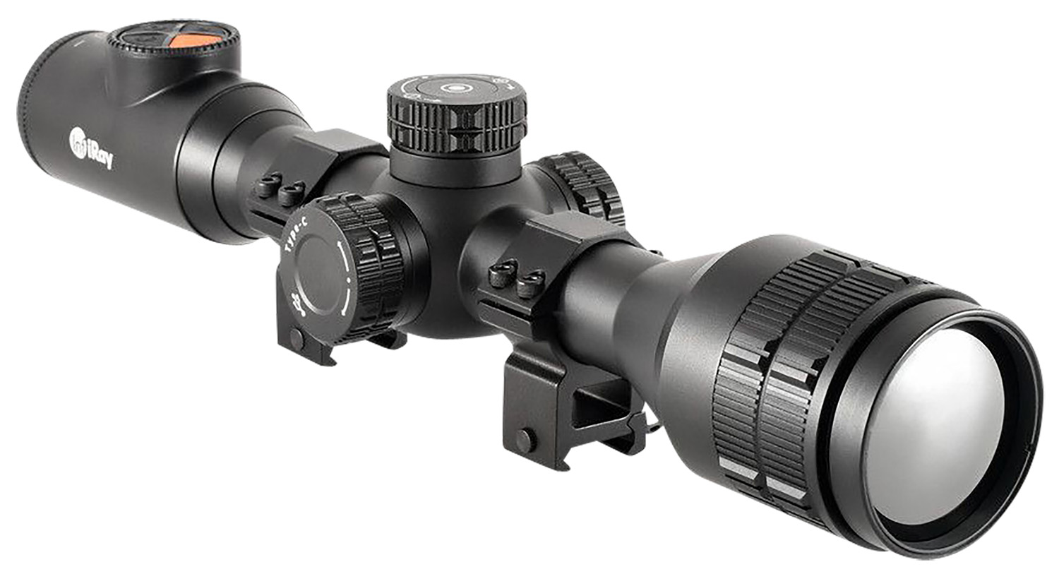 iRay USA TH50CV2 Bolt TH50C V2 Thermal Weapon Sight Thermal Rifle Scope Black 3.5x 50mm, Multi- 2 Dynamic/5 Static Reticle, Digital 4x Zoom 640x512, 50 Hz Resolution Features Stadiametric Rangefinder