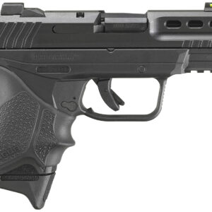 Ruger 3854 Security-380 *MA Compliant 380 ACP 10+1 (3) 3.42" Black Oxide Barrel, Black Serrated Steel Slide, Black Polymer Frame w/Accessory Rail, Hogue Grip