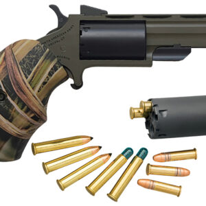 North American Arms NAATGHC Huntsman Conversion 22 LR 22 Mag 5rd 2" Heavy Vent Rib Barrel, OD Green Cerakote Steel Frame, Matte Black Cylinder, Camo Grip