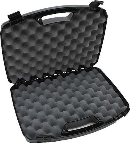 MTM Case-Gard 80940 Double Handgun Case  Black Polypropylene Holds 2 Handguns w/ up to 8' Barrels