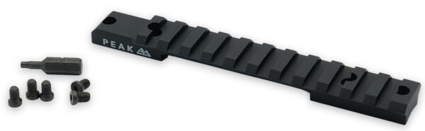 Weatherby J010004 Peak 44 Picatinny Rail  Matte Black 20 MOA