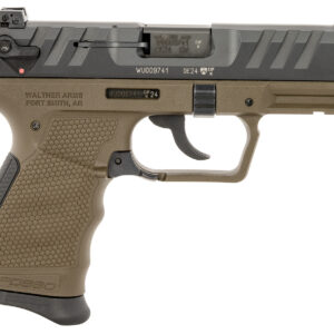 Walther Arms 5050515 PD380  Carry Frame 380 ACP 9+1 3.70" Black Steel Barrel, Black Cerakote Serrated Steel Slide, Military Green Textured Polymer Grip