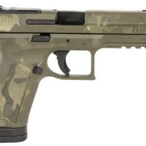Camouflage semi-automatic pistol side view