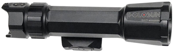 Holosun tactical flashlight with mount attachment.