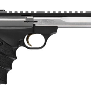 Browning 051589490 Buck Mark Contour SR 22 LR 10+1 5.63" 5.90" Stainless Steel Threaded Barrel, Stainless Serrated Slide, Aluminum Frame, Picatinny Rail, Black URX Grip
