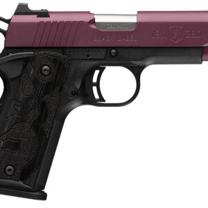Browning 051995492 1911-380 Black Label Compact Frame 380 ACP 8+1 3.63" Matte Stainless Steel Barrel, Black Cherry Cerakote Serrated Steel Slide, Matte Black Polymer Frame w/Beavertail