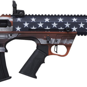 Rifle with American flag design on body