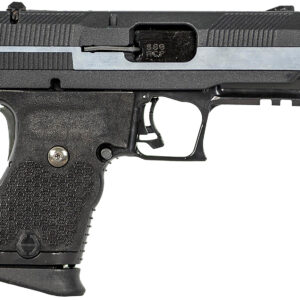 Black semi-automatic pistol side view