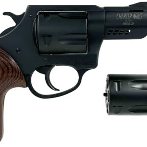 Charter Arms 13920 Mag Pug & Pitbull  38 Special 357 Mag 9mm 5 Shot 2.2" Black Passivate Classic Walnut Wood Grip