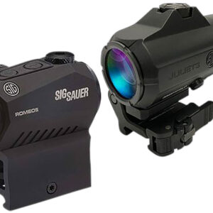 Sig Sauer Electro-Optics SORJ5X201 Romeo5XDR and Juliet5 Micro Combo Kit Black 1x/5x 20 mm x 24 mm 2 MOA Red Dot/65 MOA Circle Multi Reticle