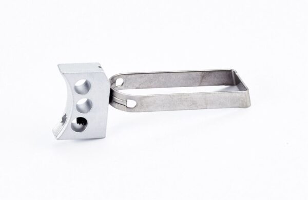 Metal clip with three round holes