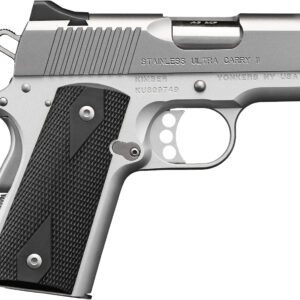 Kimber Mfg.,inc 3200062CA Stainless Ultra Carry II (CA) 45 ACP 7+1 3" Satin Silver Steel Slide Black Synthetic Double Diamond Checkering Grip