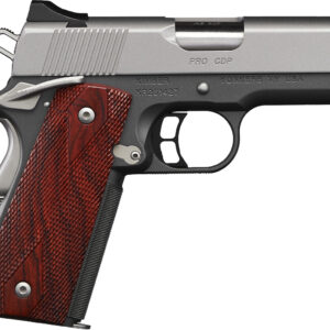 Kimber Mfg.,inc 3000243 Pro CDP 45 ACP 7+1 4" Satin Silver/KimPro II Front Serrations Charcoal Gray/KimPro II Rosewood Grip