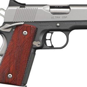 Kimber Mfg.,inc 3000256 Ultra CDP 9mm 8+1 3" Satin Silver KimPro II Flat Top Stainless Steel Slide Charcoal Gray KimPro II Rosewood Grip