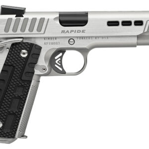 Kimber Mfg.,inc 3000429  Rapide Frost 10mm 8+1 5" Silver/KimPro II w/ Brush Polished Flats Front Serrations Stainless Steel Slide G10 Grip